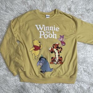 Winnie the Pooh Disney Sweatshirt Juniors Size XL 19 ~ Gold Tigger Piglet